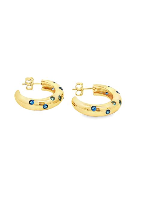 Glamour gold acquamarina&blue earrings GOCCIAZZURRA JEWELS | ORGLAMOUROROAZZURRO